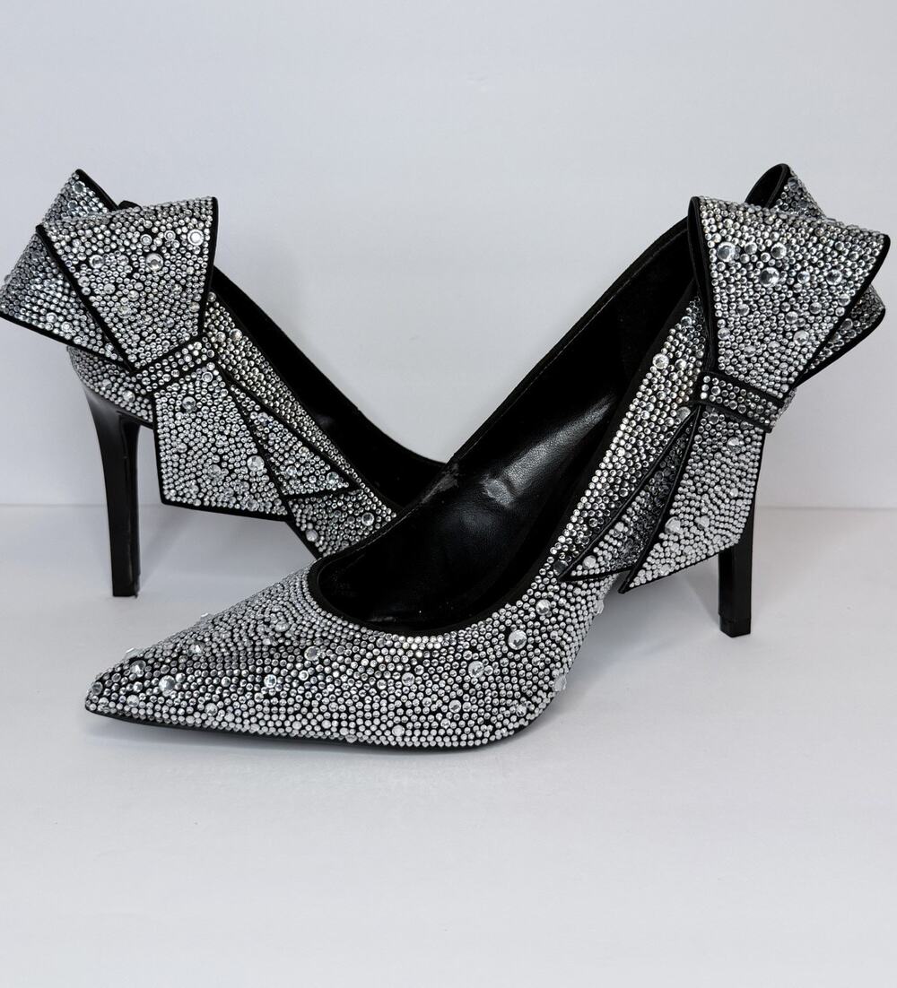 *NEW* INC International Concepts Rhinestons High Heels w/Ribbon Women’s Size 7.5